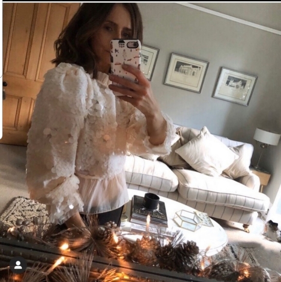 Zara Ruffled sequin top - Picture 6 of 14